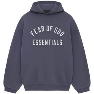 Essentials Fear of God Hoodie Marine Blue FW24 Size Medium NWT
